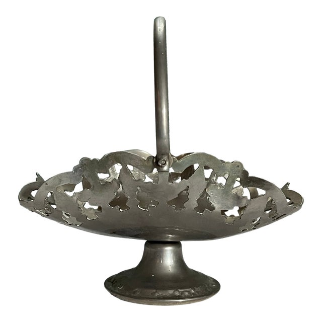 Early 20th Century Silver Plate Basket For Sale