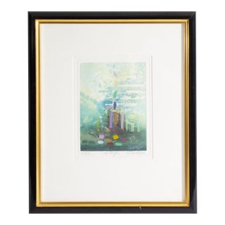 “Printemps” Abstract Etching by Nissan Engel For Sale