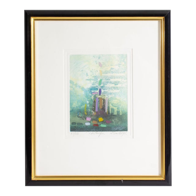 “Printemps” Abstract Etching by Nissan Engel For Sale
