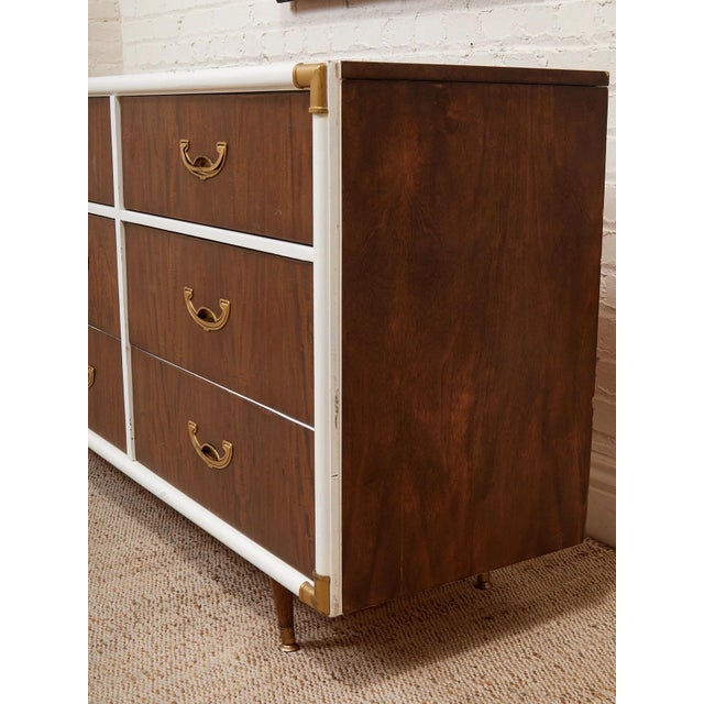White White Vintage Campaign Dresser For Sale - Image 8 of 12