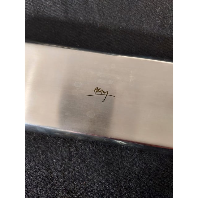 Michael Aram "Twist" Condiment Bowls and Matching Stainless Steel Tray - Original Storage Bag For Sale In New York - Image 6 of 6