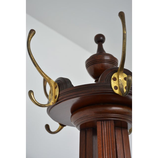 Arts and Crafts Walnut Coat Stand by Jas Shoolbred, 1900 For Sale - Image 4 of 14