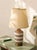 Vintage Textured Ceramic Table Lamp With Brown and White Stripes For Sale - Image 4 of 10