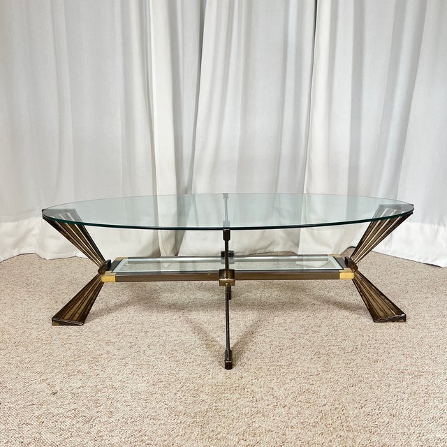 Vintage Italian Coffee Table in Glass, 1970s For Sale - Image 4 of 18