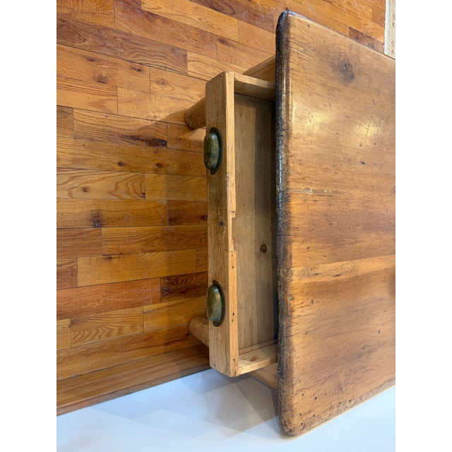 Mid 19th Century Mid 19th Century Large Irish Pine Coffee Table W/Drawer For Sale - Image 5 of 9