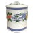 Portugal Ceramics Hand-Painted Bread Crock Canister With Fruit Motif For Sale