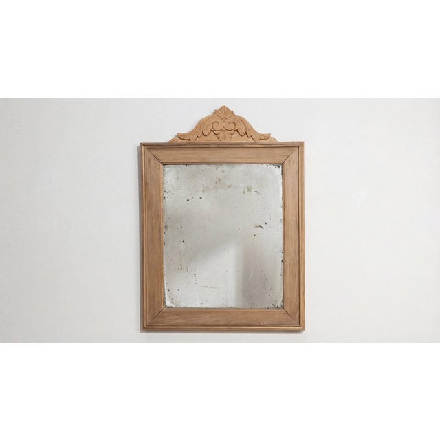 19th Century France Tan Wood Mirror For Sale - Image 10 of 10