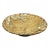 Italian Gold and White Florentine Woven Wicker Ceramic Fruit Bowl For Sale