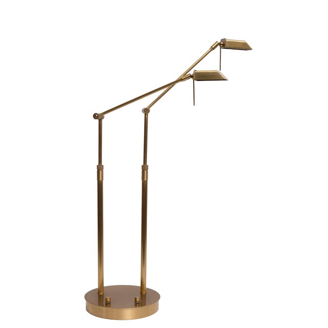Mid-Century Modern Brass Double L Table Lamp by Ben Demmers,1980s For Sale - Image 3 of 13