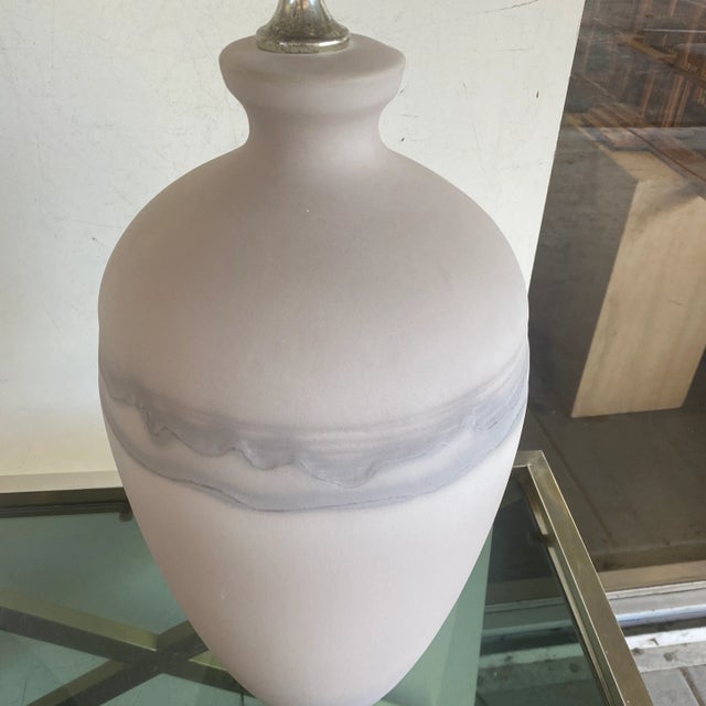 Contemporary 1980s Large Ceramic Lamps Signed Krum - a Pair For Sale - Image 3 of 12