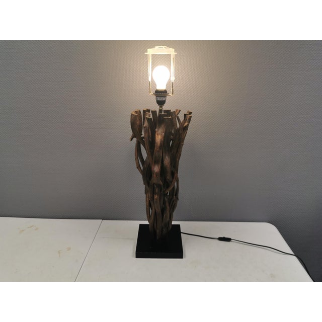 1990s Vintage Table Lamp in Driftwood, 1980s For Sale - Image 5 of 15