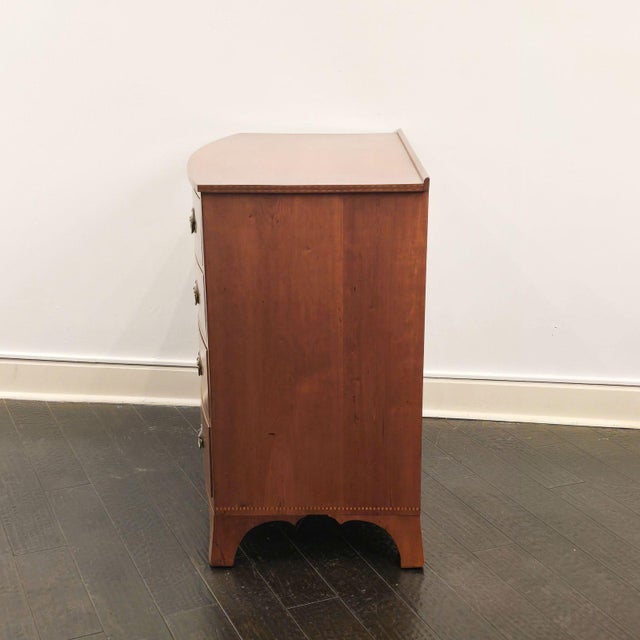 Traditional 19th Century American Inlaid Bowfront Chest of Drawers For Sale - Image 3 of 12