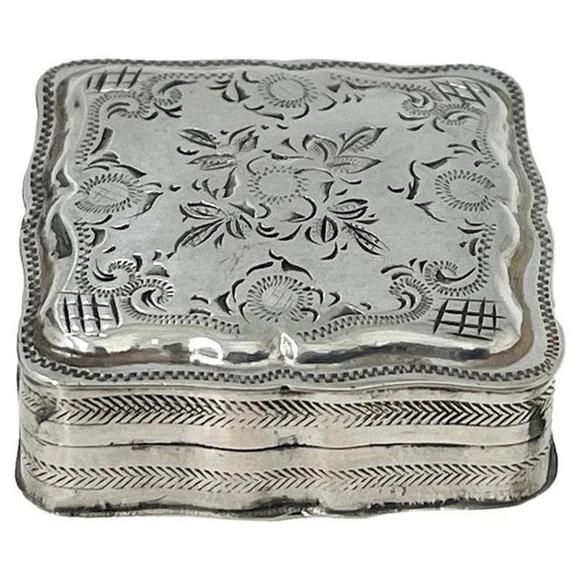 Dutch Silver Pill Box, 1869 For Sale - Image 6 of 6
