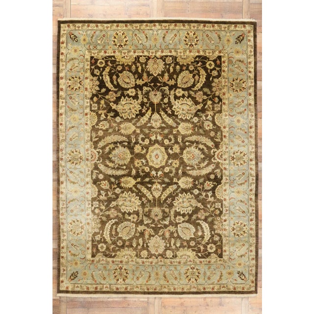 Textile Late 20th Century Vintage Earth-Tone Oushak Rug - 08'10 X 12'02 For Sale - Image 7 of 8