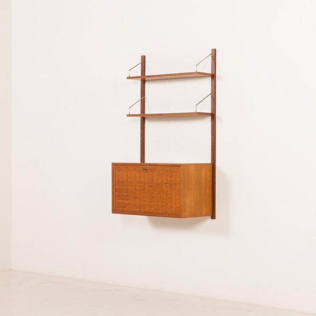 Teak Shleving Wall Unit with Bureau by Poul Cadovius for Cado,1960s For Sale - Image 18 of 18