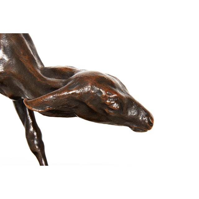 Brown Fine American West Bronze Sculpture “Fawn” by Alexander Phimister Proctor For Sale - Image 8 of 12