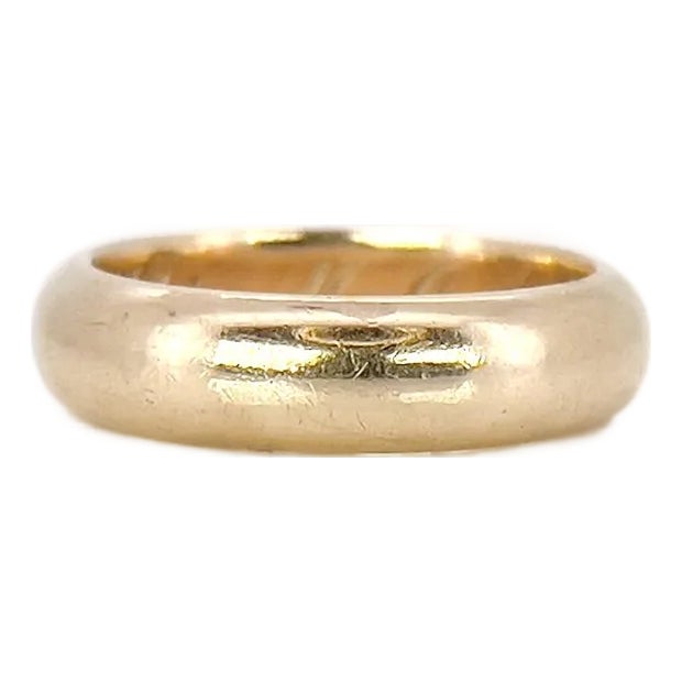 Antique Gold Band, H. To M. July 14- 1909, Size 5.25 For Sale