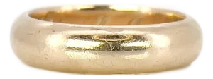 Antique Gold Band, H. To M. July 14- 1909, Size 5.25
