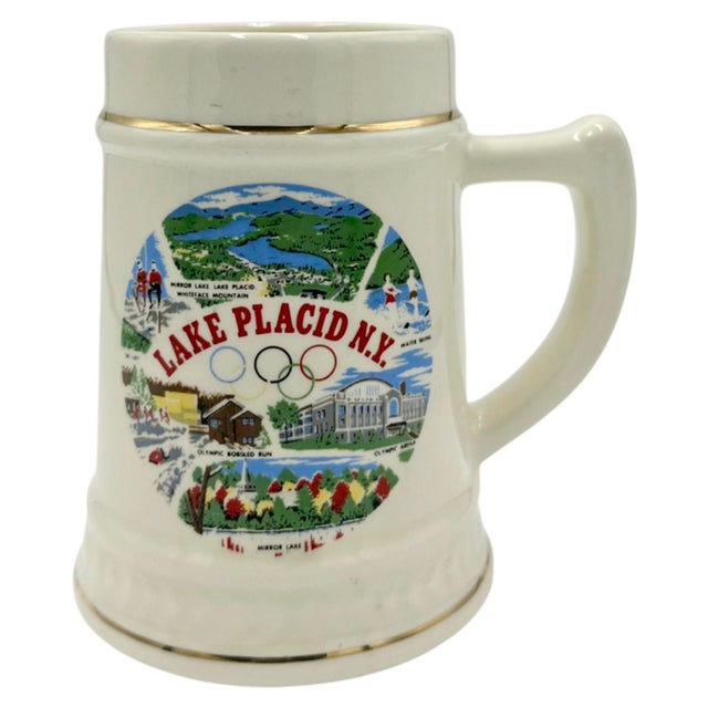 Vintage Lake Placid Olympics Ceramic Souvenir Mug For Sale - Image 12 of 12