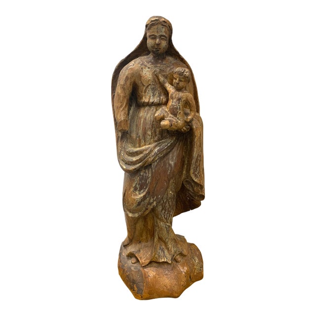 18th Century Portuguese Madonna & Child For Sale