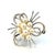 Contemporary 1990s Mikimoto Estate Akoya Pearl Brooch Silver 6 mm 9.5 Grams For Sale - Image 3 of 6