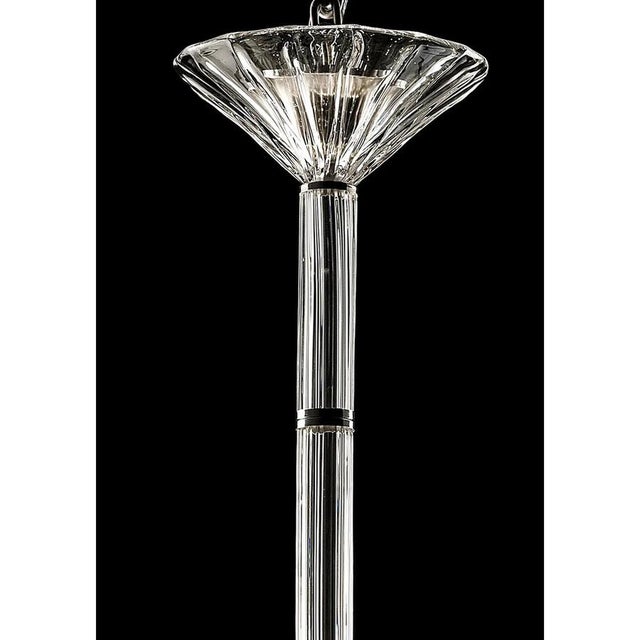 Scenographic venetian chandelier in transparent murano glass . 12 lights for an italian chandelier in contemporary and...