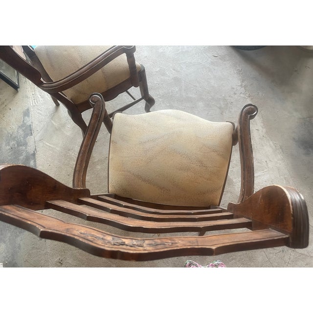 1980s Pair of French Country Dining Room Arm Chairs For Sale - Image 12 of 17