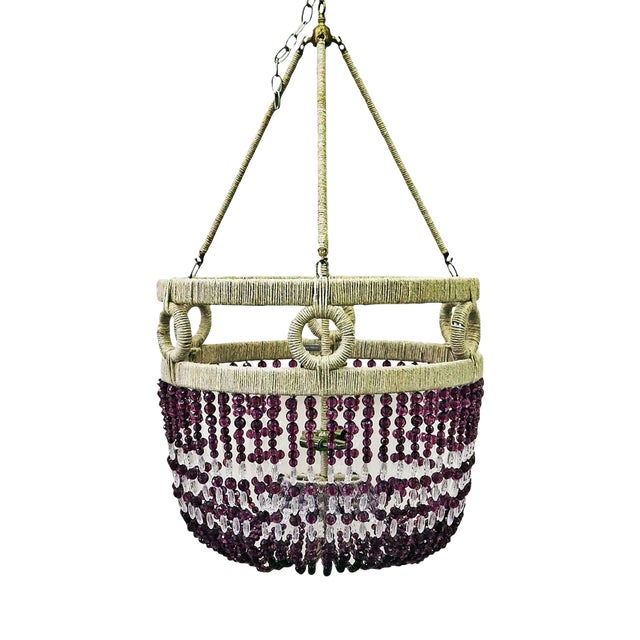 Ro Sham Beaux Beaded Ceiling Fixture Chandelier For Sale