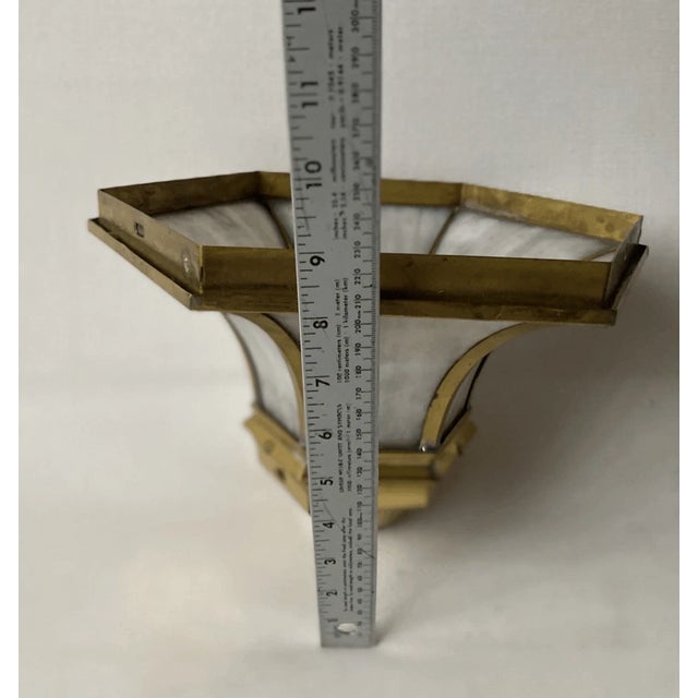 Mid 20th Century Vintage Art Deco Style Flush Mount Light Glass Shade For Sale - Image 5 of 6