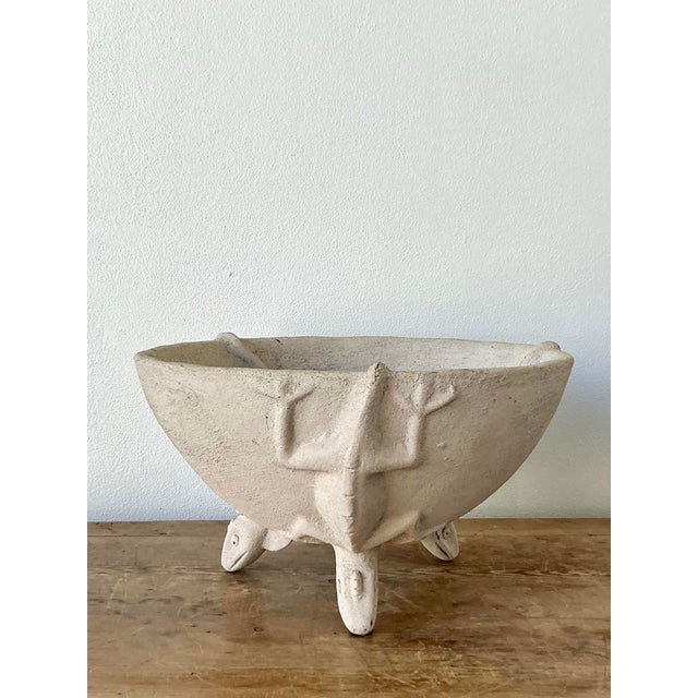 Vintage Boho Cast Lizard Ceramic Bowl For Sale - Image 10 of 11