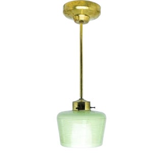 Mid-Century Glass Pendant Lamp, 1950s For Sale