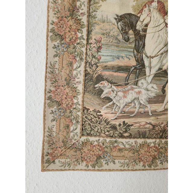 Tapestry with Hunting Landscape Scene, 1960s For Sale - Image 13 of 18