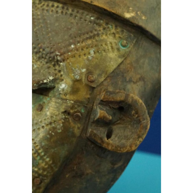 African Wood and Embossed Copper Sculpture, 1800s For Sale - Image 18 of 18