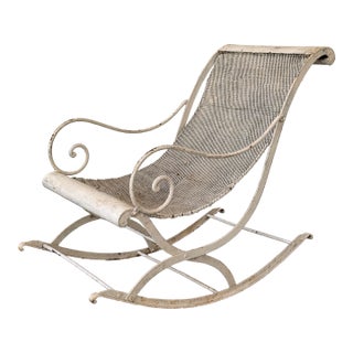 19th Century French Iron Rocking Chair For Sale