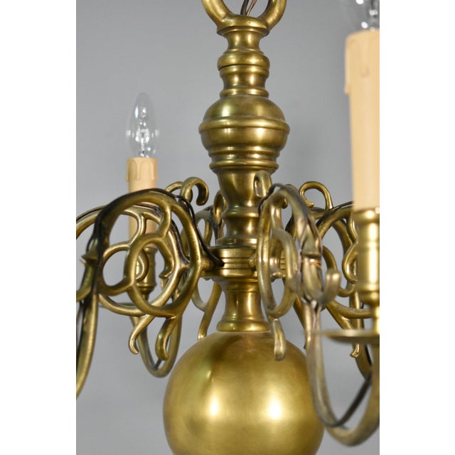Antique Dutch Bronze Chandelier, 1890s For Sale - Image 6 of 15