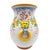 Late 20th Century Hand Painted Italian Majolica Urn With Cherub, Lion Head Handles, and Floral Motif For Sale - Image 5 of 11