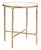 Jessa Metal Round End Table in Brass with White Marble Top For Sale In Philadelphia - Image 6 of 7