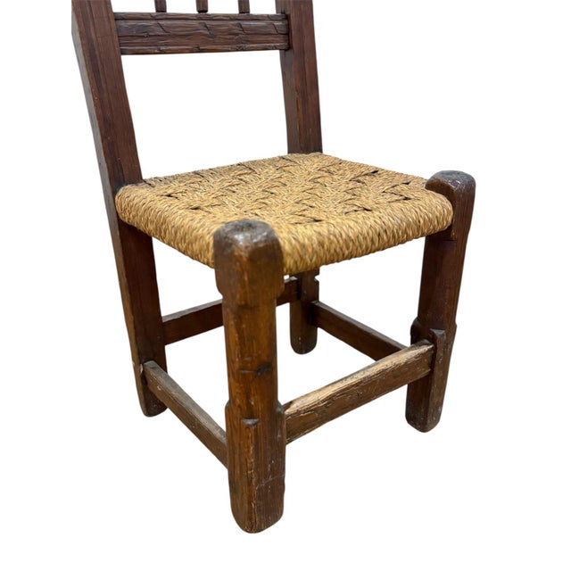 Wood Spanish Rustic Chair, 1750 For Sale - Image 7 of 11