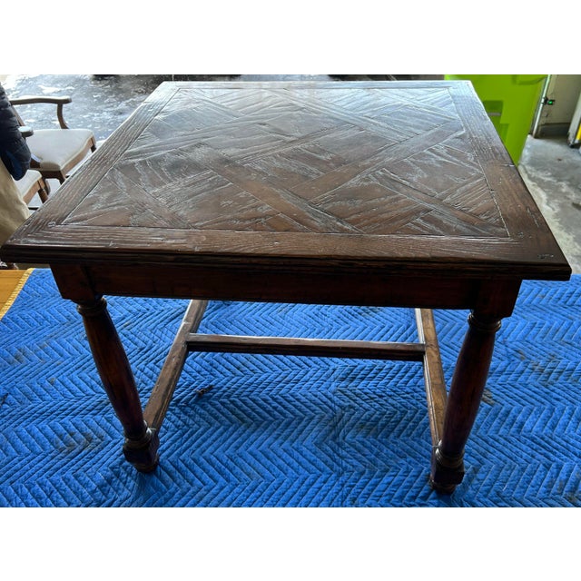 1980s 1980.s Guy Chaddock English Geometric Parquet End Table With Drawer For Sale - Image 5 of 9