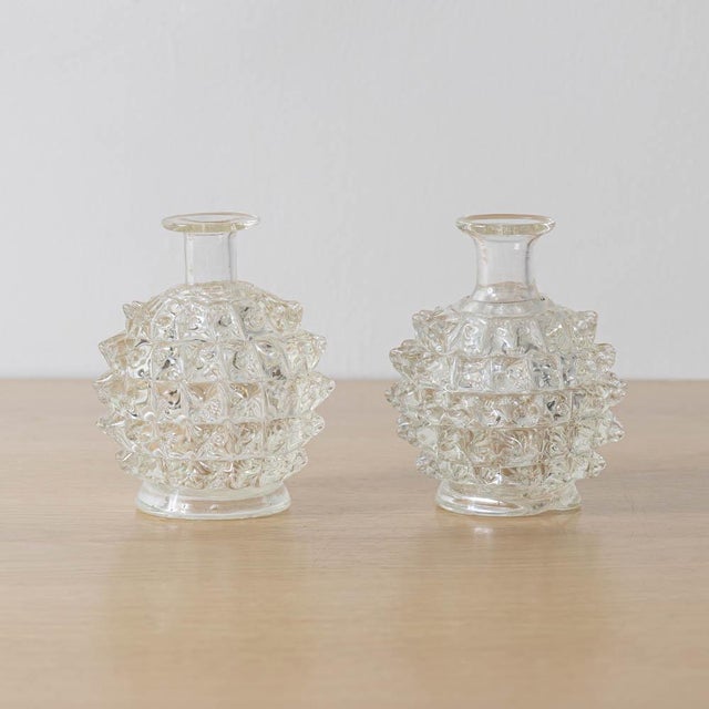 Glass 1940s Italian Rostratto Barovier Bud Vase For Sale - Image 7 of 11