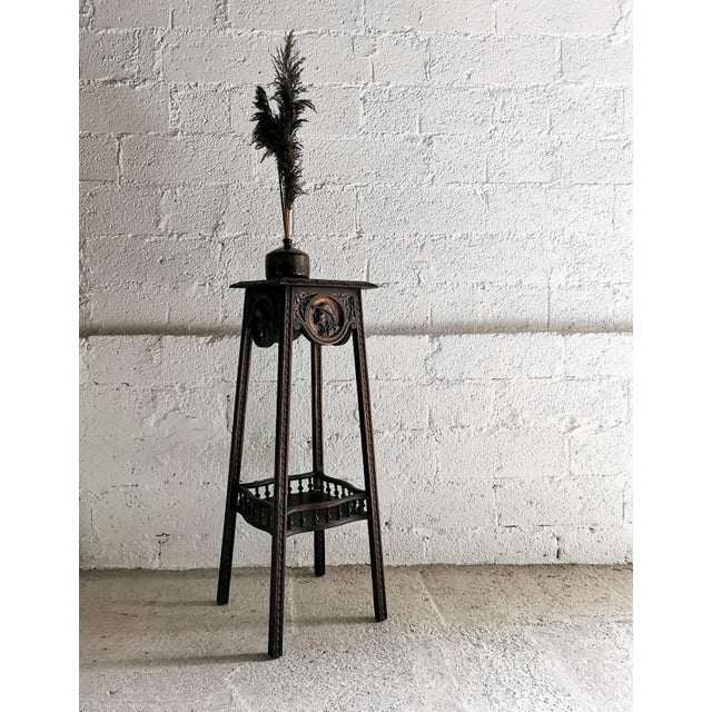 This antique pedestal dates from the 1890s and is ideal for displaying statues or as a flower stand. The pedestal is...