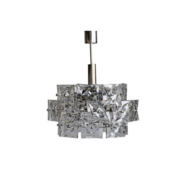 Mid-Century Crystal Chandelier by Kinkeldey, Germany, 1960s For Sale