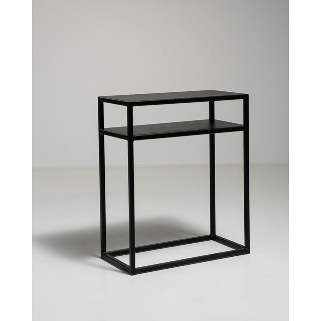 Early 21st Century Poland Black Wood Side Table For Sale - Image 10 of 15