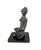 African Vintage Benin Bronze of a Seated Female Nigeria African 6.25" H W/Stand For Sale - Image 3 of 5