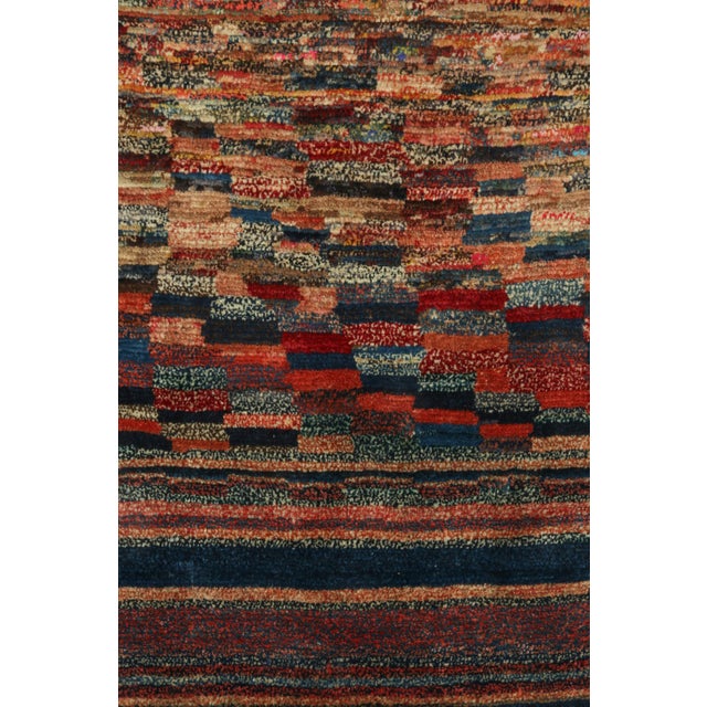 Vintage Gabbeh Tribal Rug in Polychromatic Abstract Pattern For Sale In New York - Image 6 of 7