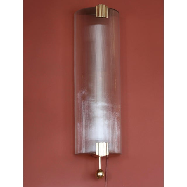Large French Art Deco Brass Sconce, 1930s For Sale - Image 13 of 13