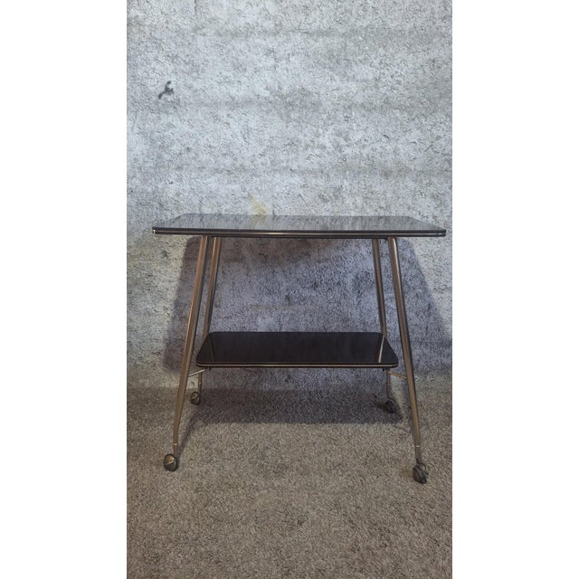 Serving Cart in Brass and Formica, 1950s For Sale - Image 15 of 15