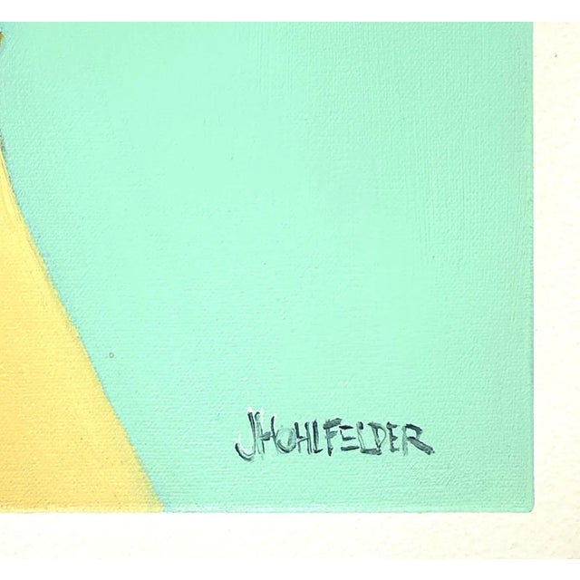 Celadon "Out for a Spin" Modern Oil Painting, by Jennifer Hohlfelder For Sale - Image 8 of 8