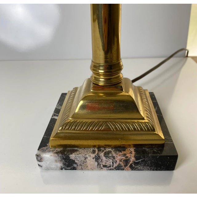 Mid-Century Modern Vintage Mid 20th Century Desk Lamp in Brass and Marble For Sale - Image 3 of 6