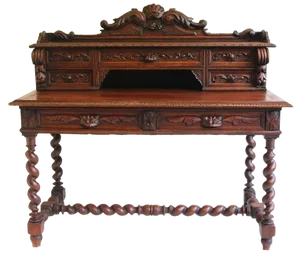 19th Century Renaissance Revival French Oak Writing Desk, 1870s